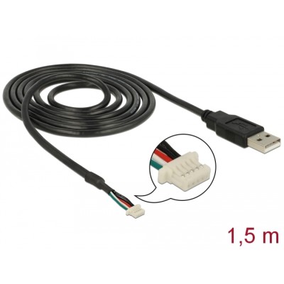 Delock Connection Cable USB 2.0 Type-A male  5 pin camera plug V5 V51 1.5 m