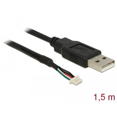 Delock Connection Cable USB 2.0 Type-A male  5 pin camera plug V5 V51 1.5 m 2