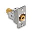 Delock Panel Mount stereo jack female 3.5 mm 4 pin > stereo jack female 3.5 mm 4 pin gold plated silver / white
