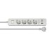 Delock Extension Socket 4-way with Surge Protection and USB charger white
