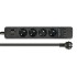 Delock Extension Socket 4-way with Surge Protection and USB charger black