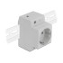 Delock Power Socket with a Side Grounding Contact for DIN Rail