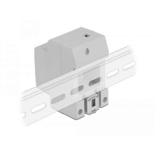 Delock Power Socket with a Side Grounding Contact for DIN Rail