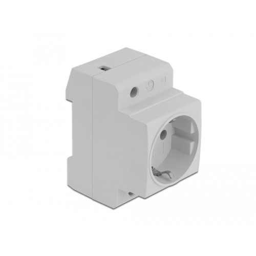 Delock Power Socket with a Side Grounding Contact for DIN Rail