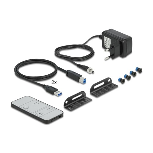 Delock HDMI KVM Switch 4K 60 Hz with USB 3.0 and Audio