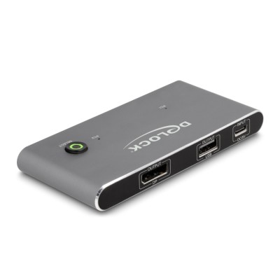 Delock USB-C™ KVM Switch to DisplayPort 8K 30 Hz with USB 2.0 2