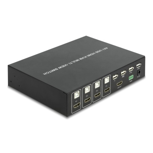 Delock KVM 4 in 1 Multiview Switch 4 x HDMI with USB 2.0