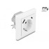 Delock Wall Socket with two USB Charging Ports, 1 x USB Type-A and 1 x USB Type-C™ with PD 3.0, 18 W