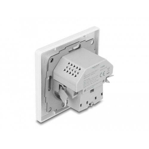 Delock Wall Socket with two USB Charging Ports, 1 x USB Type-A and 1 x USB Type-C™ with PD 3.0, 18 W