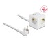 Delock Extension Socket Cube 3-way with childproof lock and USB PD 3.0 charger 20 W, 1.5 m cable, white