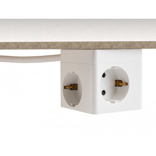 Delock Extension Socket Cube 3-way with childproof lock and USB PD 3.0 charger 20 W, 1.5 m cable, white