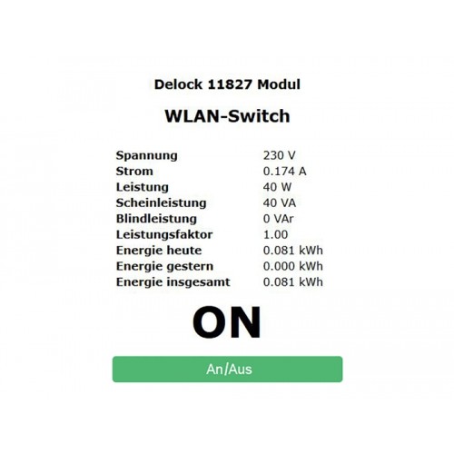Delock WLAN Power Socket Switch MQTT with energy monitoring