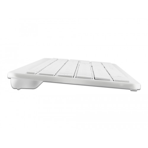 Delock USB Keyboard 2.4 GHz wireless white (flat)