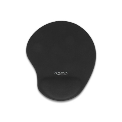 Delock Ergonomic Mouse pad with Gel Wrist Rest black 230 x 202 x 24 mm 2