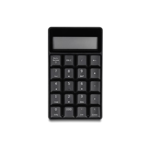 Delock 2 in 1 USB Type-A Number Pad with Calculator function 2.4 GHz wireless black