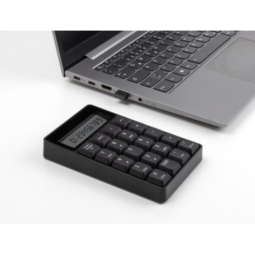 Delock 2 in 1 USB Type-A Number Pad with Calculator function 2.4 GHz wireless black