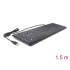 Delock USB Keyboard wired 1.5 m black with XXL Letters and Illumination