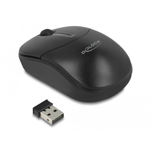 Delock Optical 3-button mini mouse 2.4 GHz wireless
