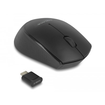 Delock Optical 3-button mini mouse USB Type-C™ 2.4 GHz wireless