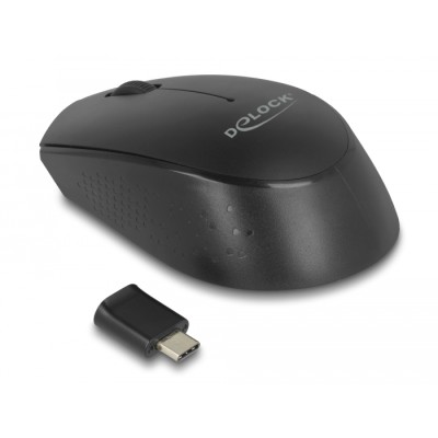 Delock Optical 3-button mini mouse USB Type-C™ 2.4 GHz wireless 2
