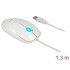 Delock Optical 3-button LED Mouse USB Type-A white