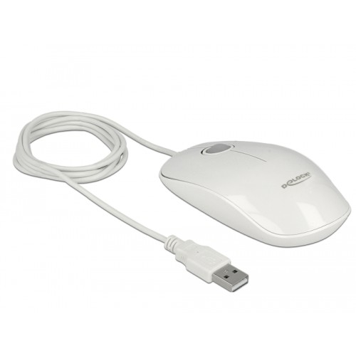 Delock Optical 3-button LED Mouse USB Type-A white