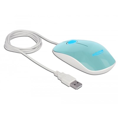 Delock Optical 3-button LED Mouse USB Type-A turquoise 2