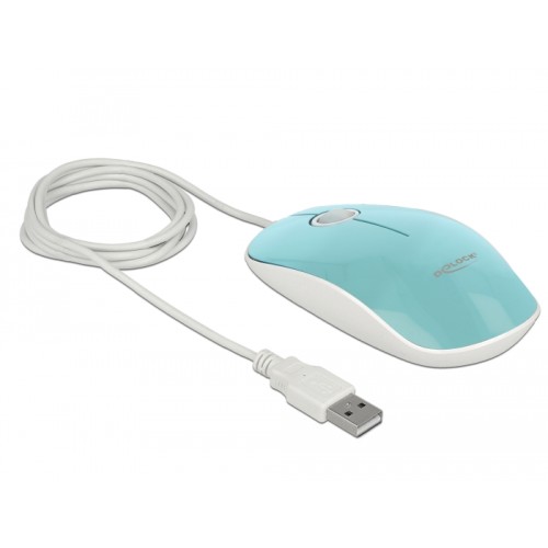 Delock Optical 3-button LED Mouse USB Type-A turquoise