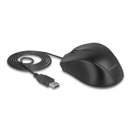 Delock Egonomic optical 5-button USB mouse - left handers