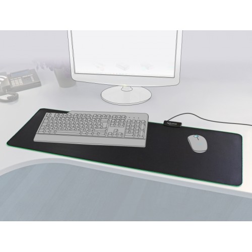 Delock USB Mouse Pad 920 x 303 x 3 mm with RGB Illumination
