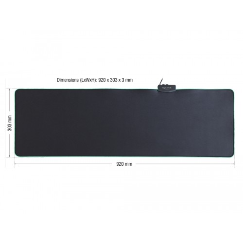 Delock USB Mouse Pad 920 x 303 x 3 mm with RGB Illumination