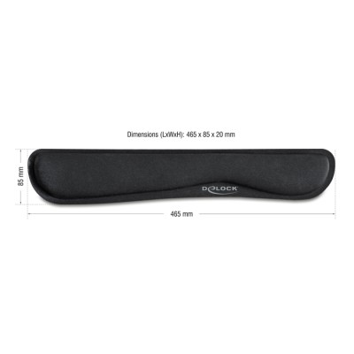 Delock Wrist Rest for Keybord / Laptop black 2