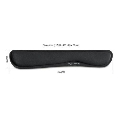 Delock Wrist Rest for Keybord / Laptop black