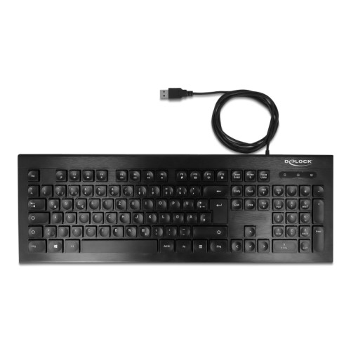Delock USB Keyboard wired 1.5 m black (Water-Drop)