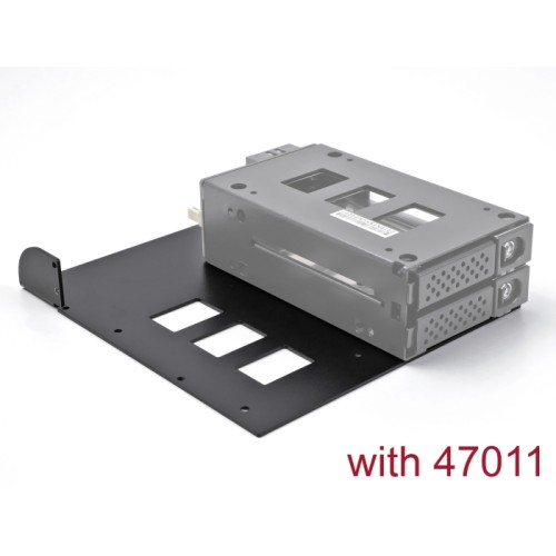 5.25″ Metal Installation Frame for 2 x Delock Mobile Rack 47011 / 47005