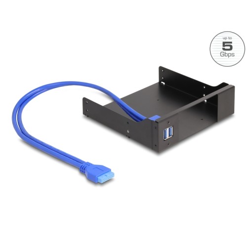 Delock 5.25″ Metal Installation Frame for Slim Bay Mobile Rack with USB 5 Gbps Hub
