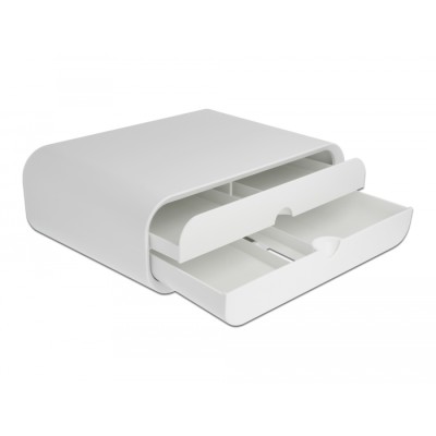 Delock Monitor Stand with two Drawers white