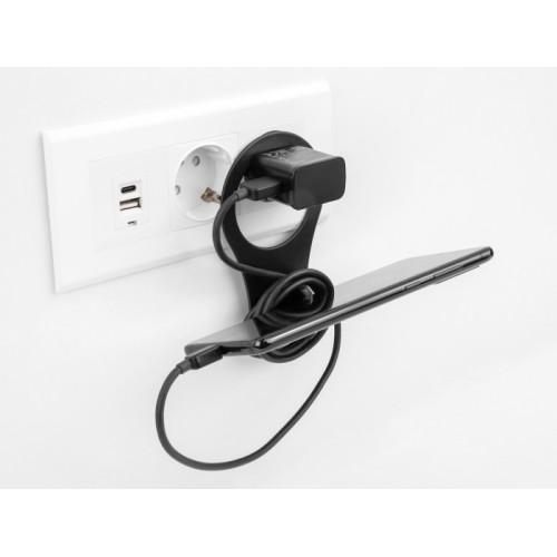 Delock Mobile Phone Charging Holder for Power Socket black