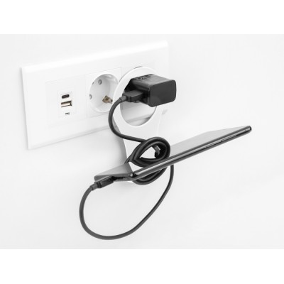 Delock Mobile Phone Charging Holder for Power Socket white