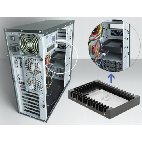 3.5″ Installation Frame for 2.5″ SATA drive black