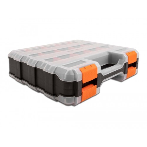 Delock Sorting box with 34 compartments 320 x 270 x 80 mm orange / black