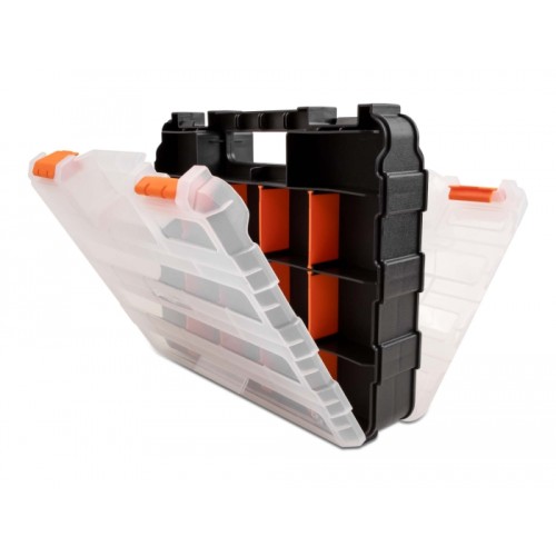 Delock Sorting box with 34 compartments 320 x 270 x 80 mm orange / black