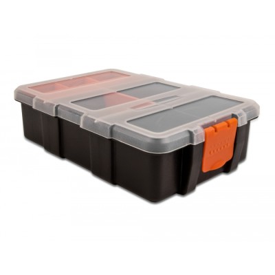 Delock Sorting box with 11 compartments 220 x 155 x 60 mm orange / black 2