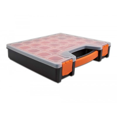 Delock Sorting box with 14 compartments 312 x 272 x 60 mm orange / black 2