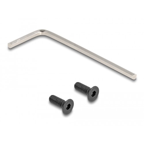 Delock Headphone Holder adjustable for desk mounting aluminium black