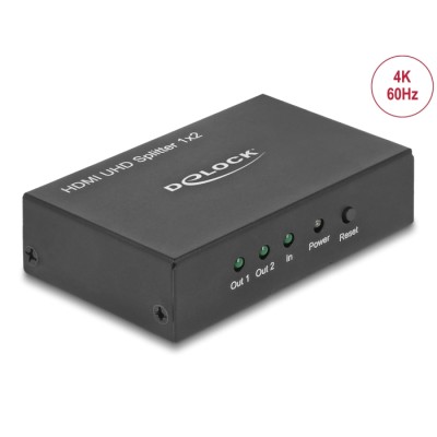 Delock HDMI UHD Splitter 1 x HDMI in > 2 x HDMI out 4K