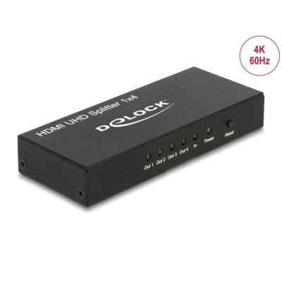 Delock HDMI UHD Splitter 1 x HDMI in  4 x HDMI out 4K