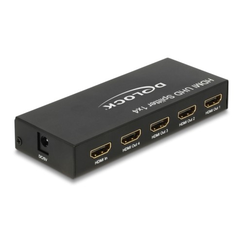 Delock HDMI UHD Splitter 1 x HDMI in  4 x HDMI out 4K