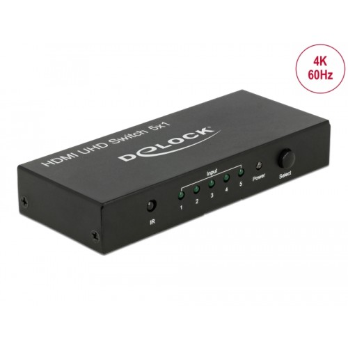Delock HDMI UHD Switch 5 x HDMI in  1 x HDMI out 4K