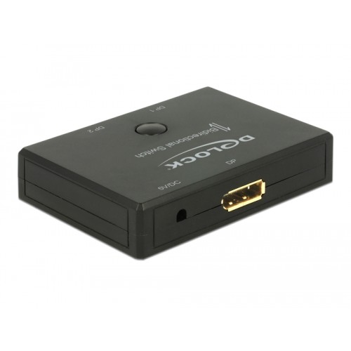 Delock DisplayPort 2 - 1 Switch bidirectional 4K 60 Hz